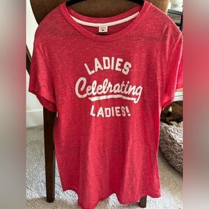 HOMAGE Red Graphic Ladies Tee